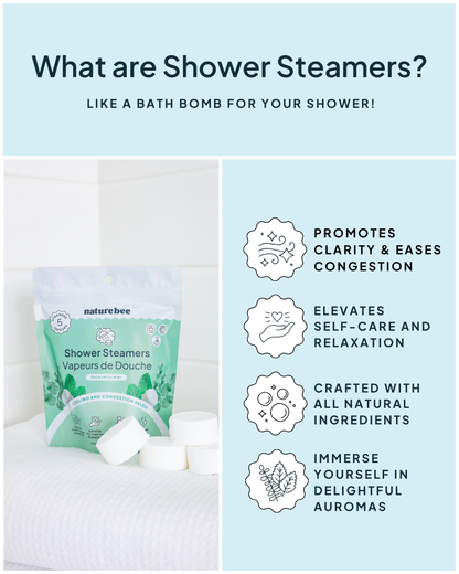 Shower Steamers in Eucalyptus Mint | Made in Canada | Nature Bee