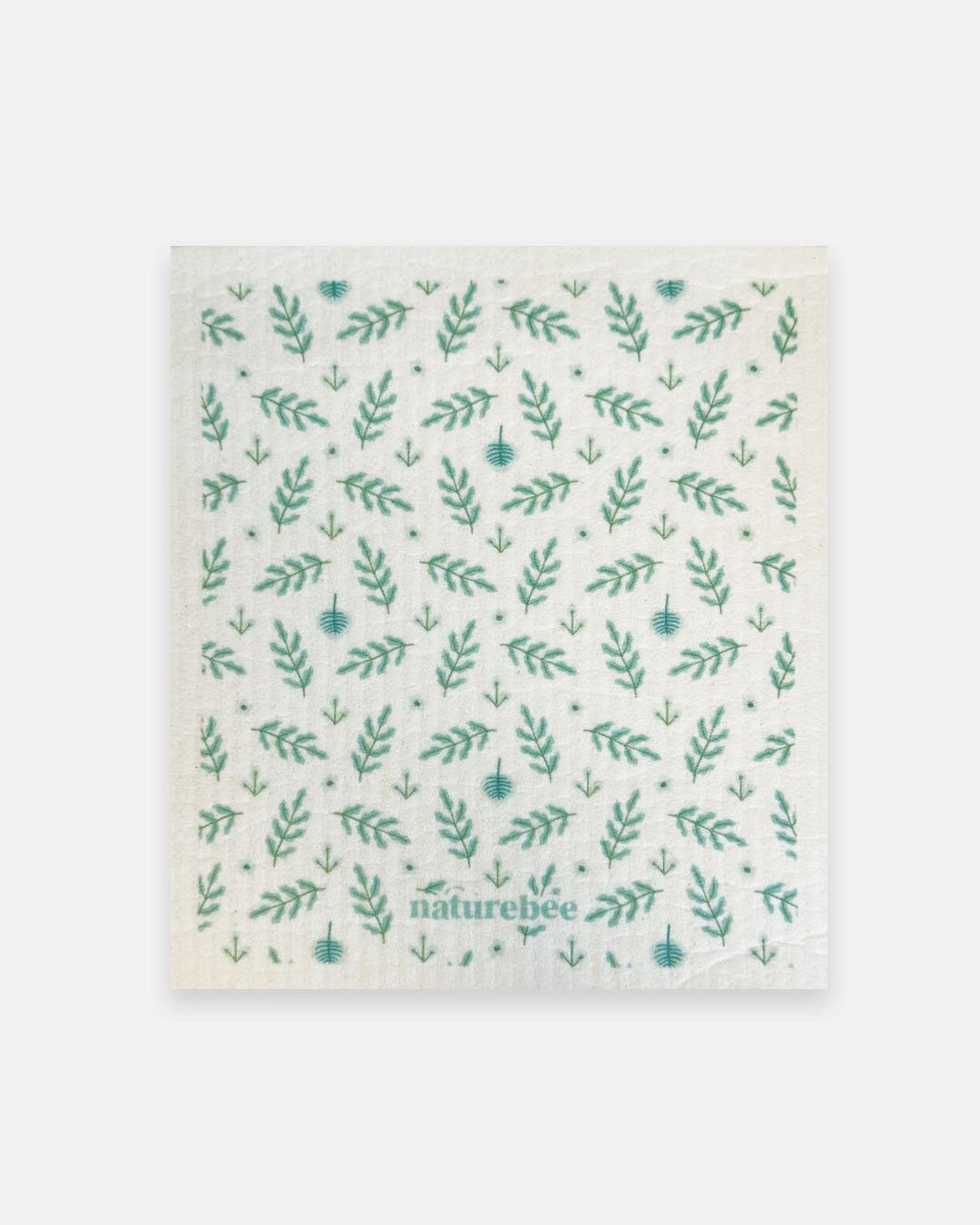 Green Dainty Floral Swedish Dishcloth - NATURE BEE