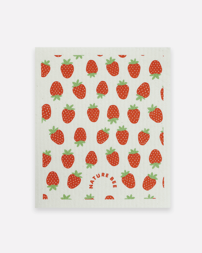 Swedish Dishcloth - Strawberries | Nature Bee