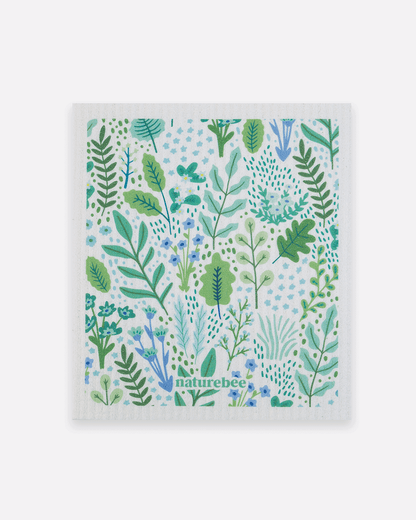 Sponge Cloth Floral Green | Nature Bee