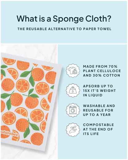 Sponge Cloth Oranges | Nature Bee