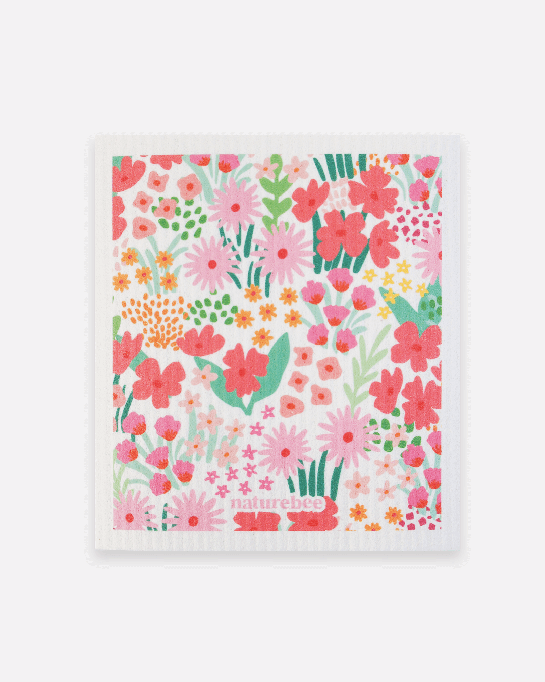Sponge Cloth Floral Pink | Nature Bee