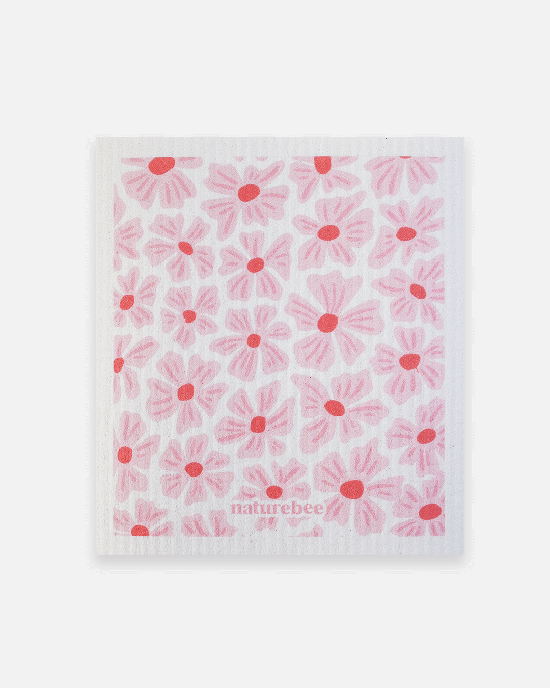 Pink Flower Swedish Dishcloth - NATURE BEE