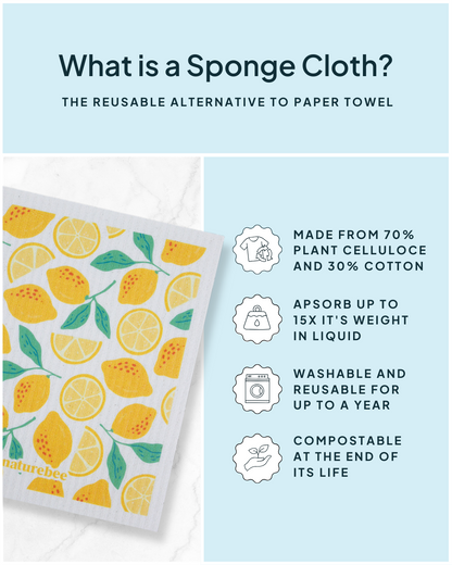 Sponge Cloth Lemon | Nature Bee