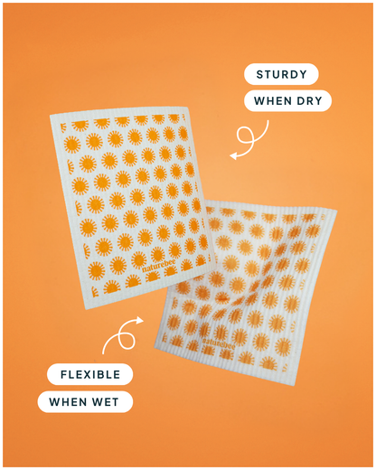 Sponge Cloth Orange Sunshines | Nature Bee