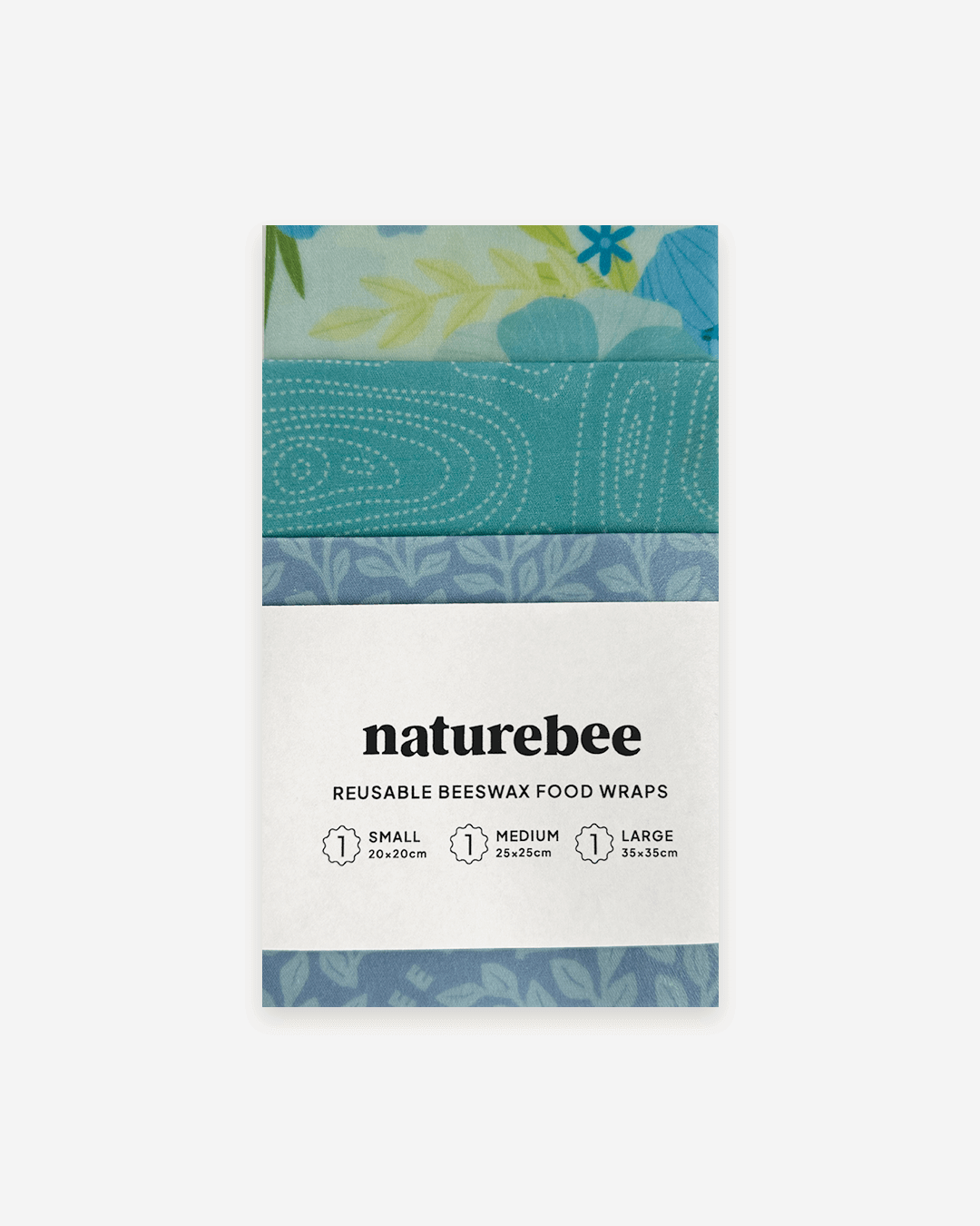 Beeswax Wrap Variety Set - Blue| Nature Bee