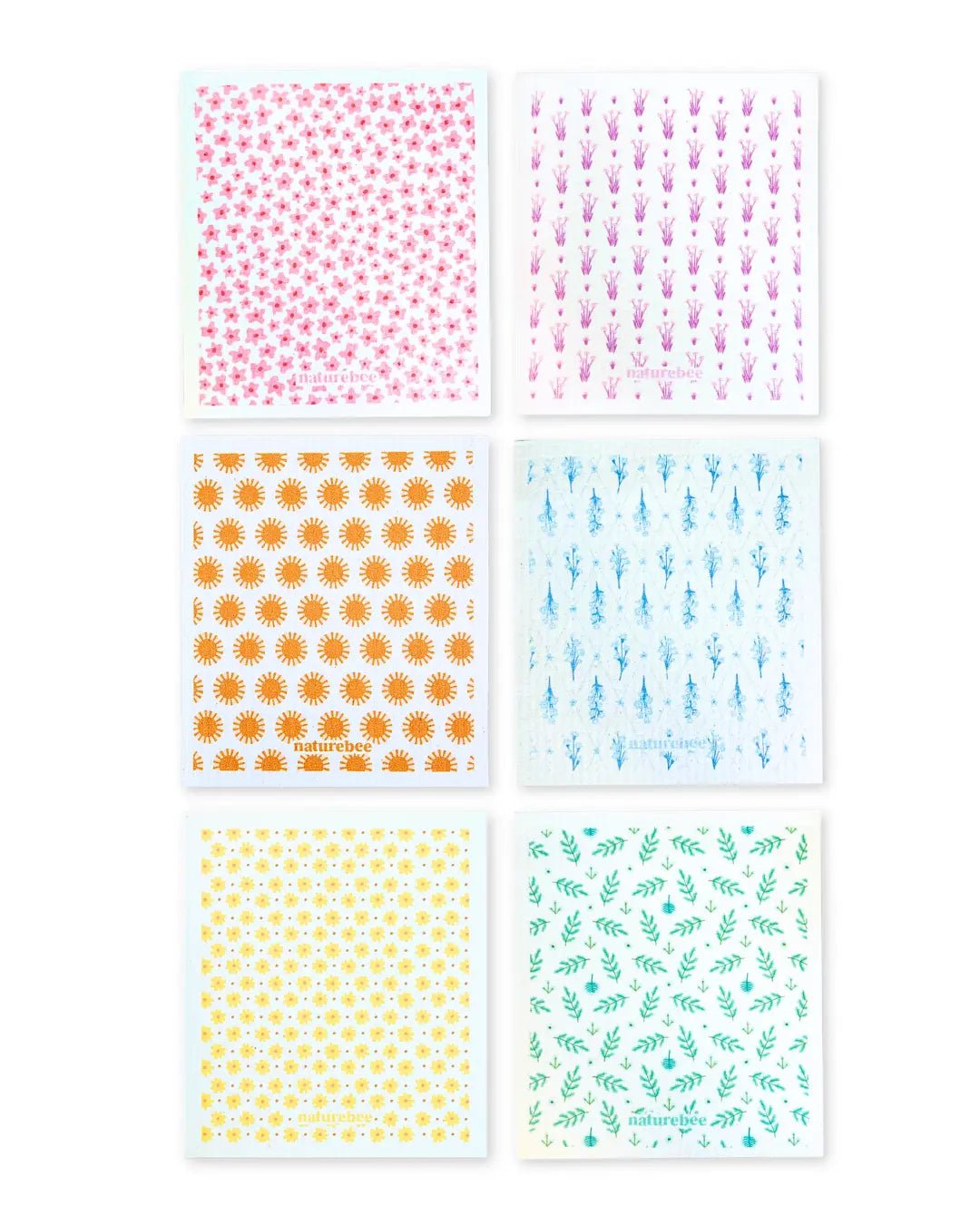 Authentic Swedish Dishcloth 6-packs - Reusable Paper Towel - NATURE BEE
