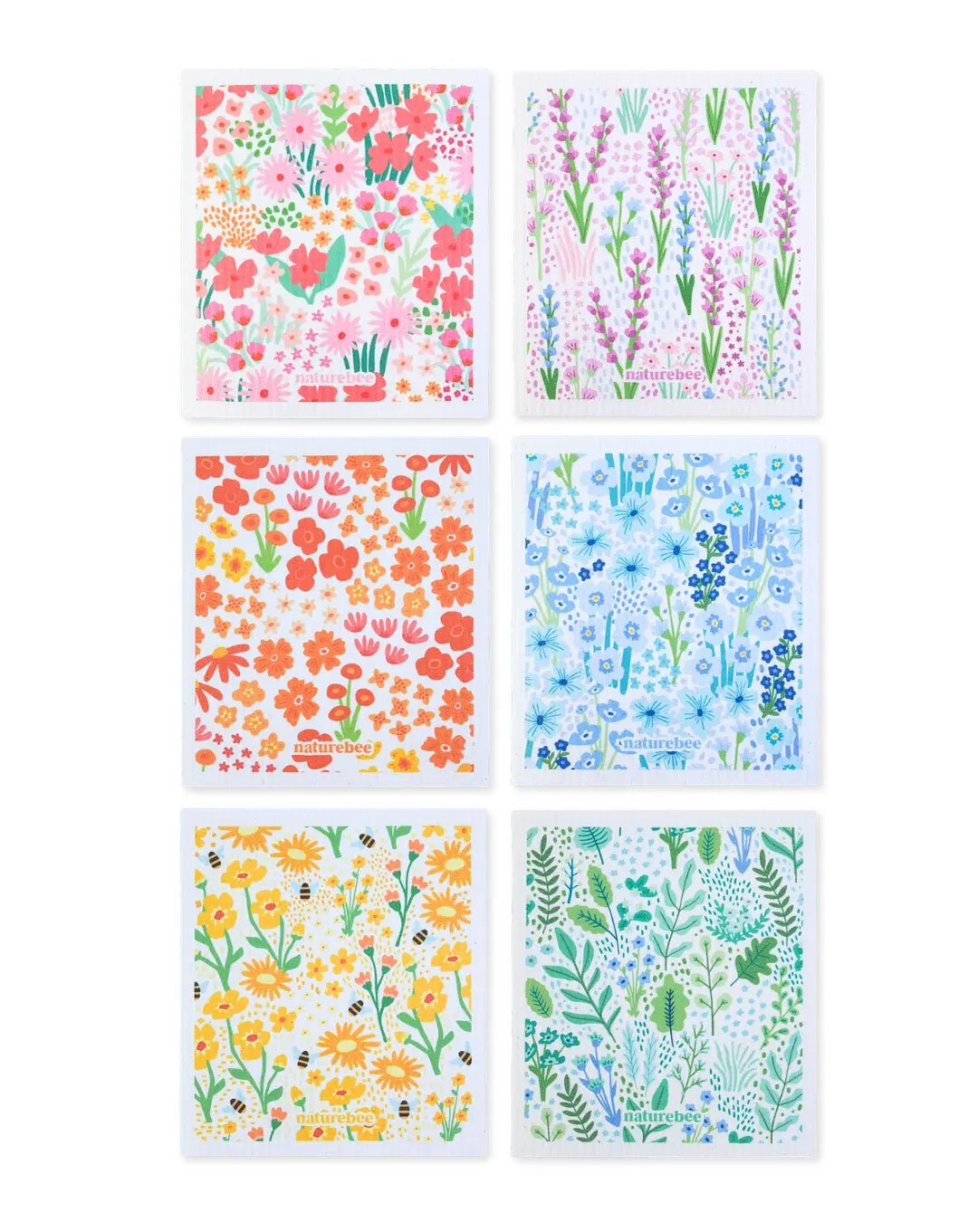 Authentic Swedish Dishcloth 6-packs - Reusable Paper Towel - NATURE BEE