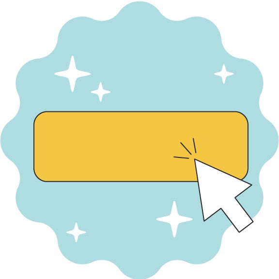 graphic of a button being clicked to represent placing an order with Nature Bee of a personalised eco friendly home product