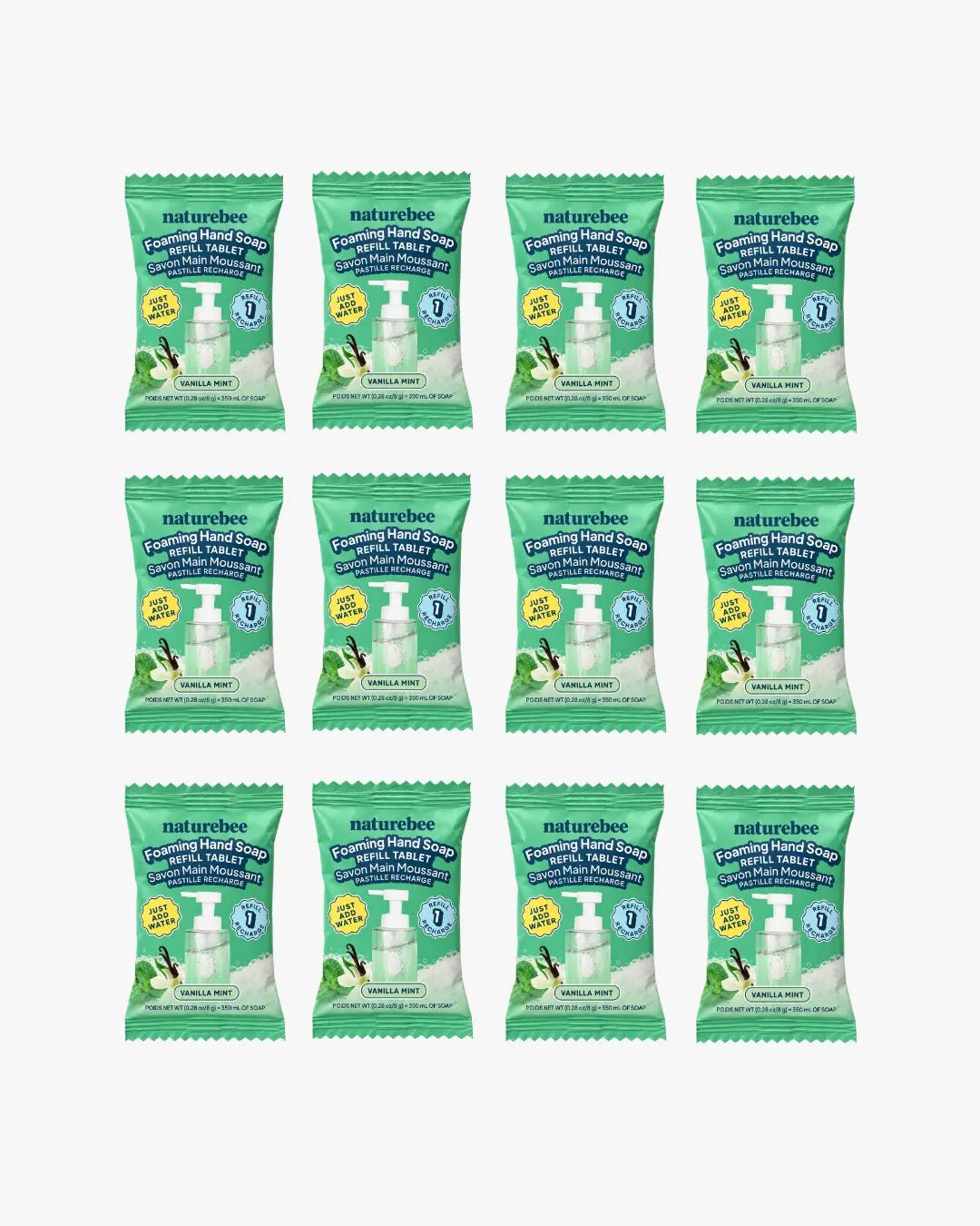 Vanilla Mint Foaming Hand Soap Refill Tablets | Limited Edition - NATURE BEE