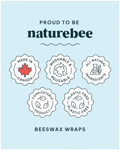 Canadian Beeswax Wrap 4 - Pack Bundle - NATURE BEE