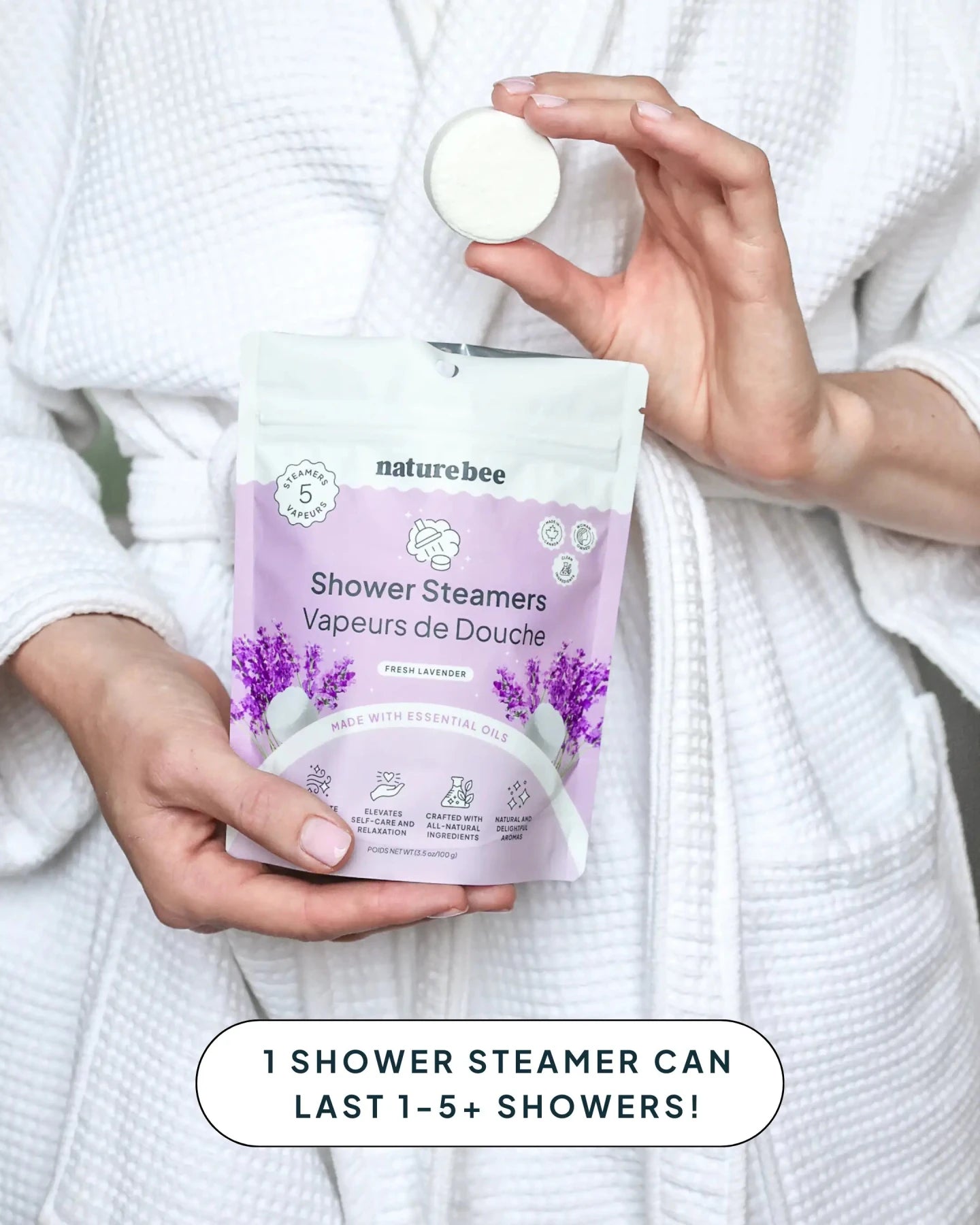 Fresh Lavender Shower Steamers - NATURE BEE