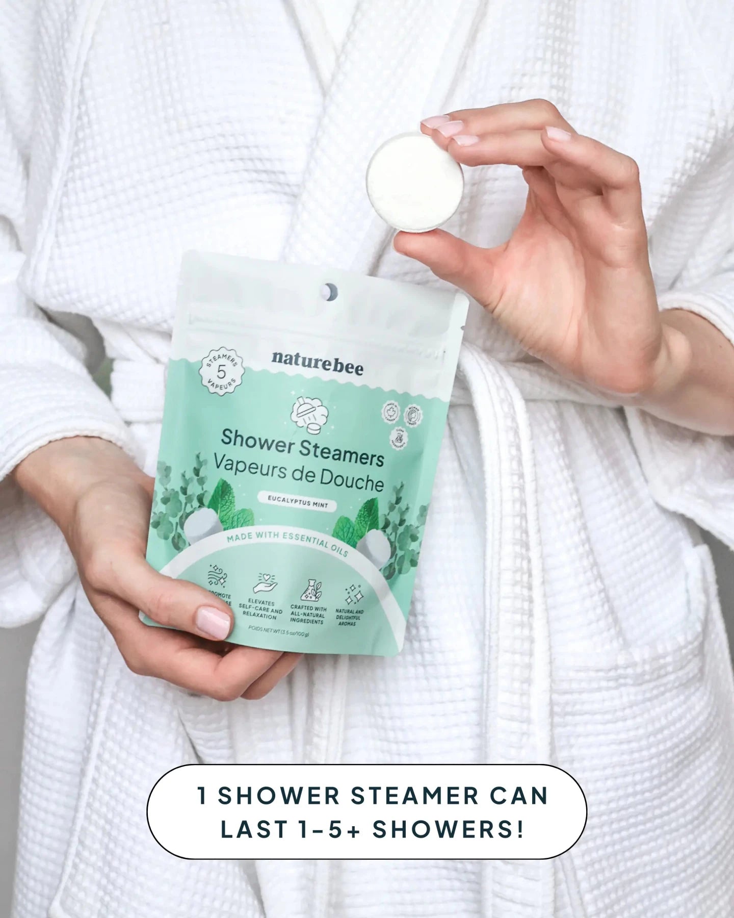 Eucalyptus Mint Shower Steamers - NATURE BEE