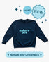 Nature Bee Crew Neck Sweater - NATURE BEE