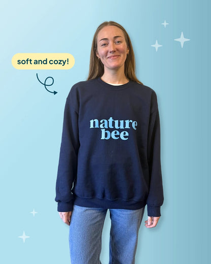 Nature Bee Crew Neck Sweater - NATURE BEE