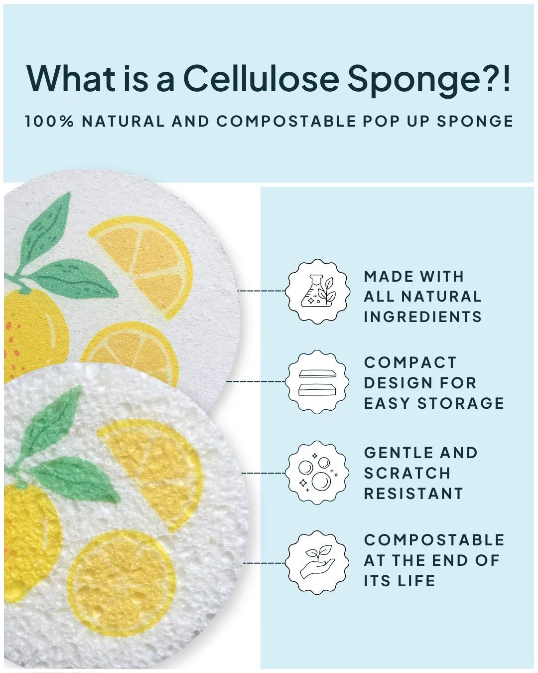 Compostable Cellulose Sponge - Mystery 2 - Pack - NATURE BEE
