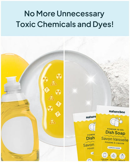 Lemon Sage Dish Soap - NATURE BEE