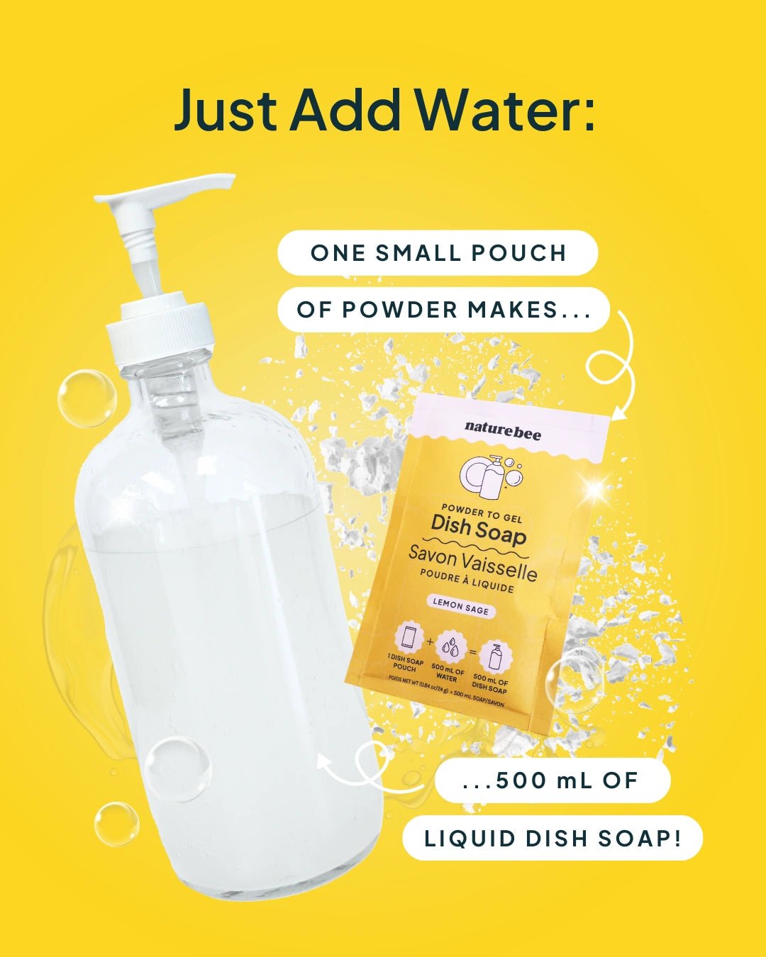 Lemon Sage Dish Soap - NATURE BEE