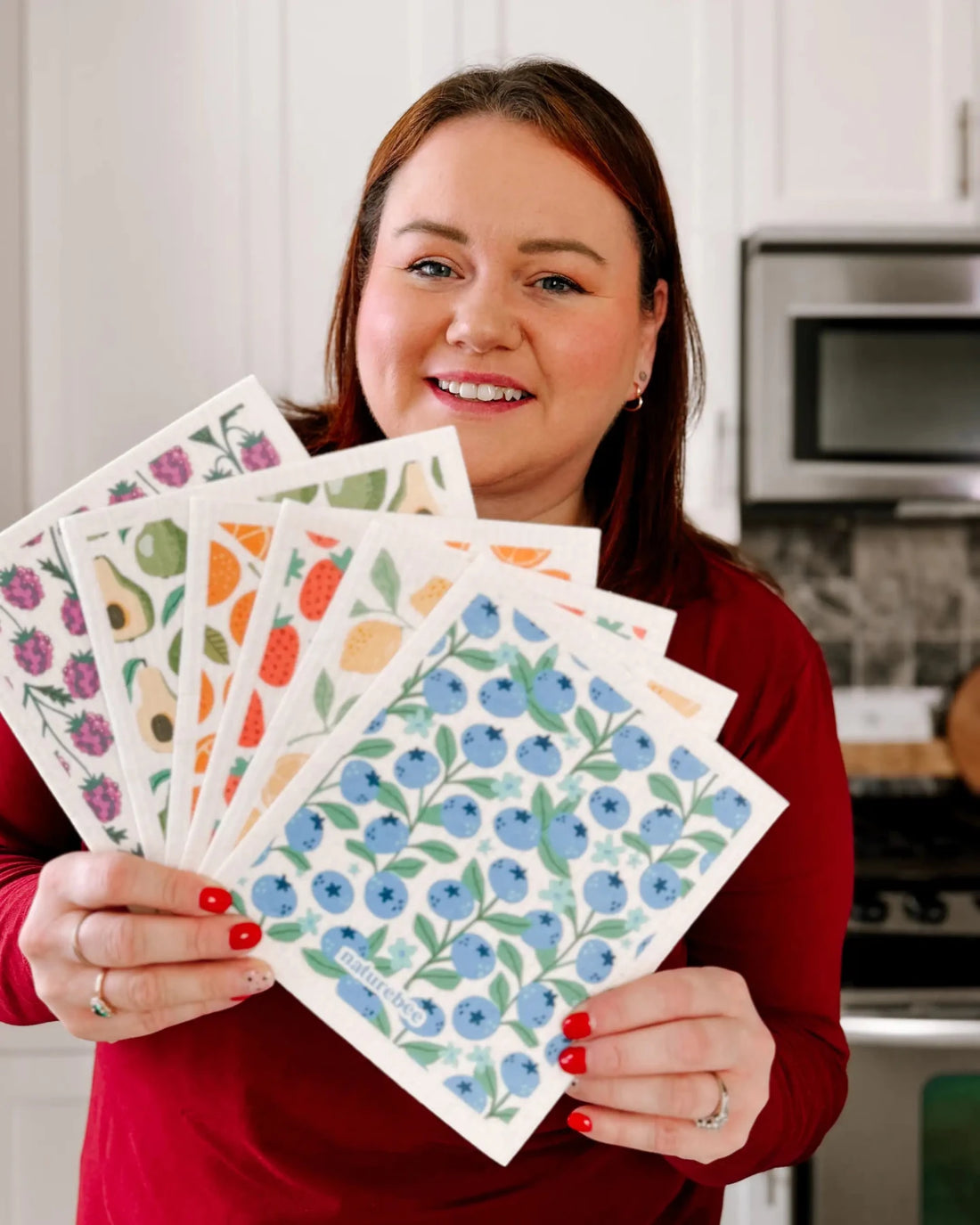 Fruit Swedish Dishcloth 6 - pack - NATURE BEE