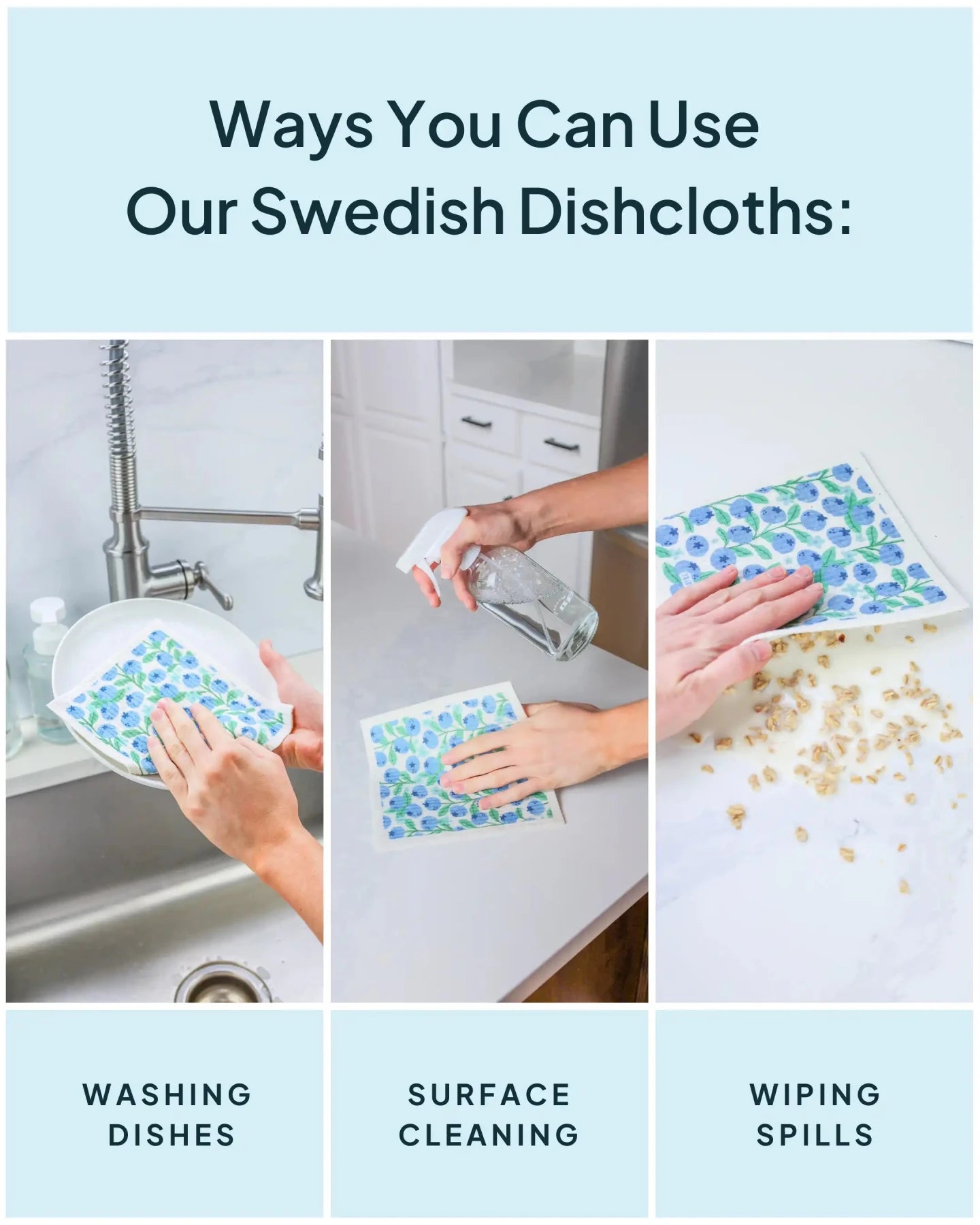 Fruit Swedish Dishcloth 6 - pack - NATURE BEE
