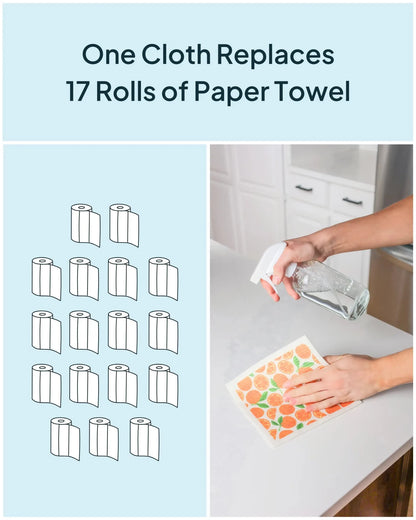 Fruit Swedish Dishcloth 6 - pack - NATURE BEE