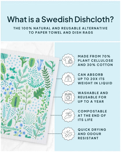 Mystery Swedish Dishcloth 2 - Pack - NATURE BEE