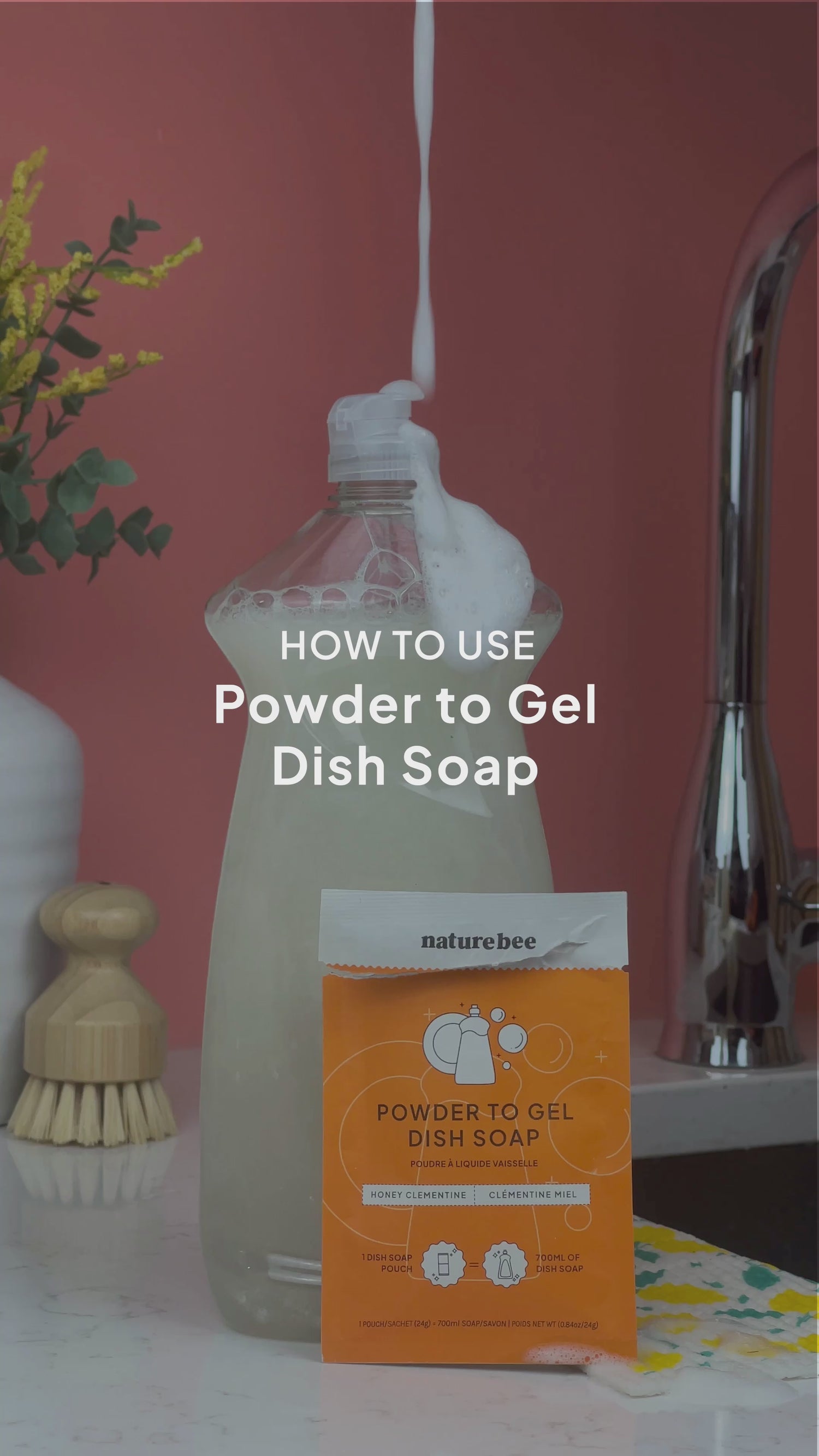 Powder to Gel Kitchen Dish soap  | Nature Bee